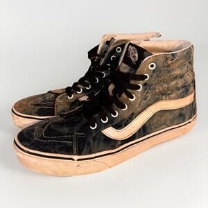 Vans Sk8-Hi Denim Acid Wash Skate Shoes Mens 8.5 Womens 10 Used